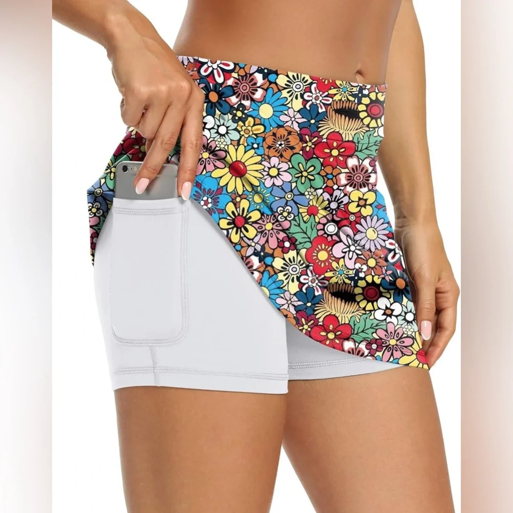 Tennis Skirt for Women Golf Athletic Active-wear Skorts with Pocket - Picture 6 of 13